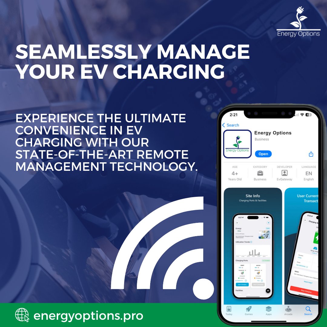 energyoptionsEV's tweet photo. ⚡📍Monitor, control, and optimize your EV charging operations anytime, anywhere. Unlock the full potential of smart charging today!

Learn more: https://t.co/M7hLidc3mm or call 📞 605-656-1692.

#EVCharging #EVCharger #BusinessGrowth #EnergyOptions https://t.co/Ffv9pO6zLy