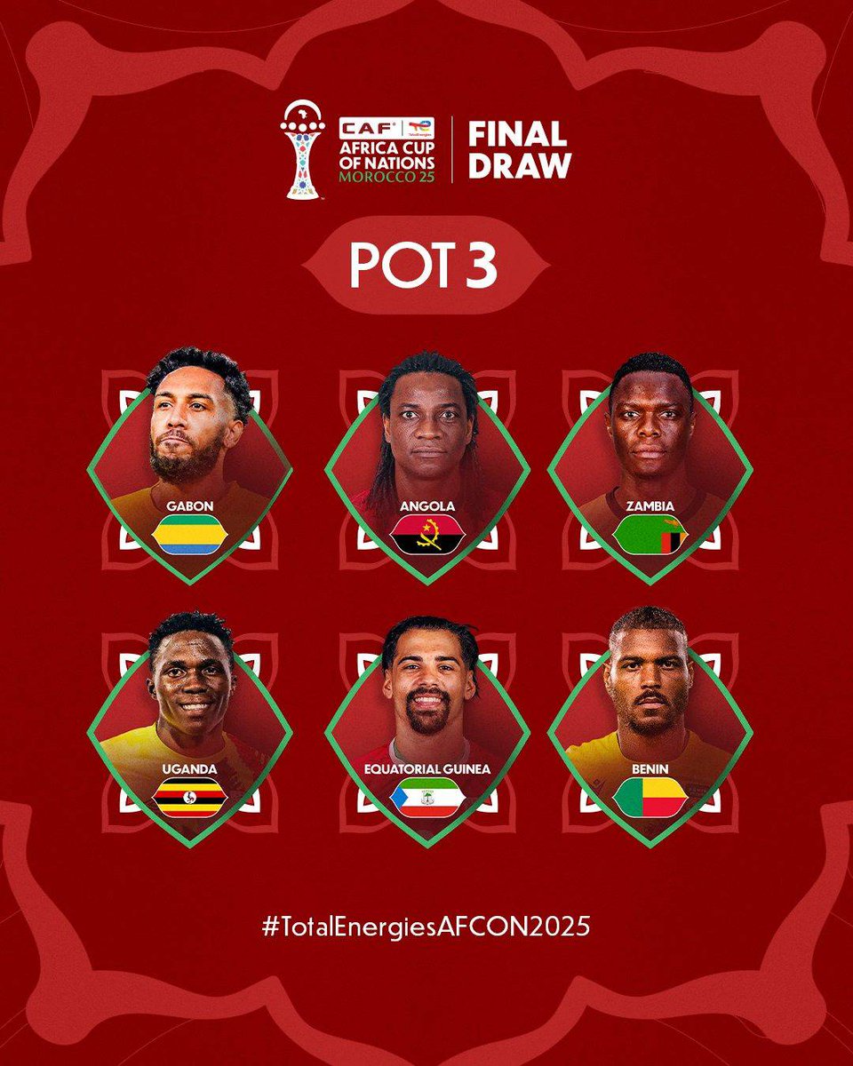 PremierBetCM's tweet photo. Aujourd'hui, aura lieu le tirage au sort de la 🏆 CAN 2025 ! 😎

Le Cameroun 🇨🇲 est dans le POT 2 ! 👀

🤔 Quels adversaires souhaiterais tu pour nos Lions Indomptable ? 🦁 

📸 CAF 
#CAN2025 #TotalEnergiesAFCON2025 #AFCON2025 https://t.co/bRk74IyoOM