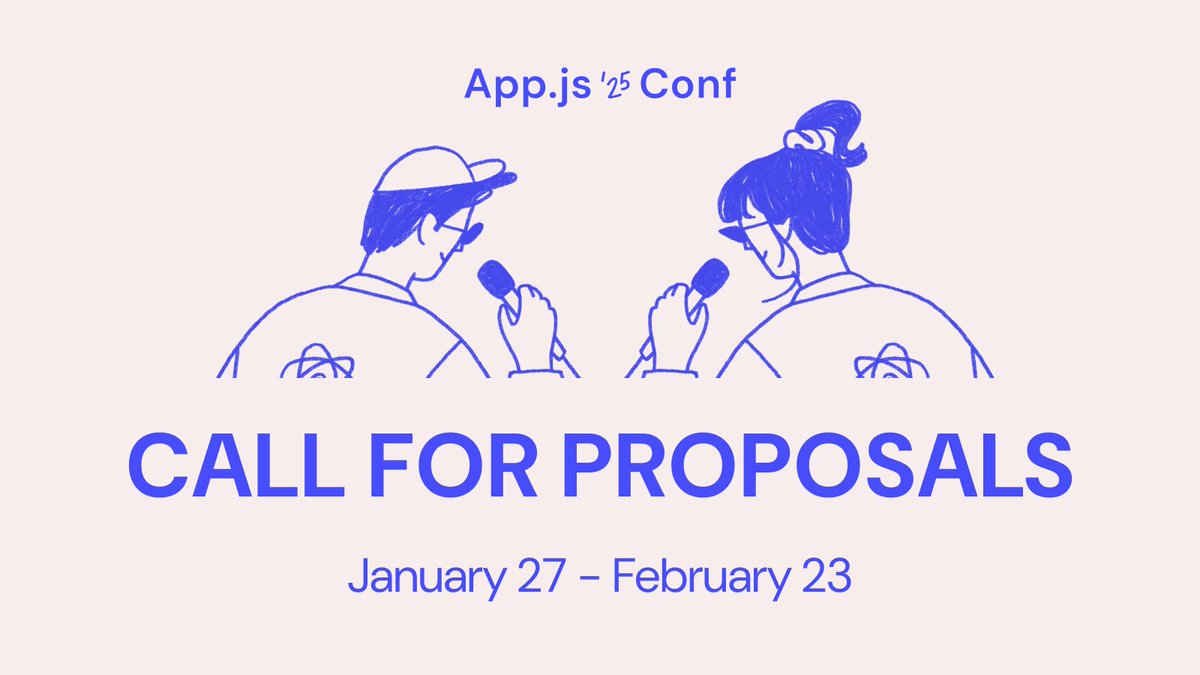 App.js Conf 🗓️ 27-29 May 2026 tweet media