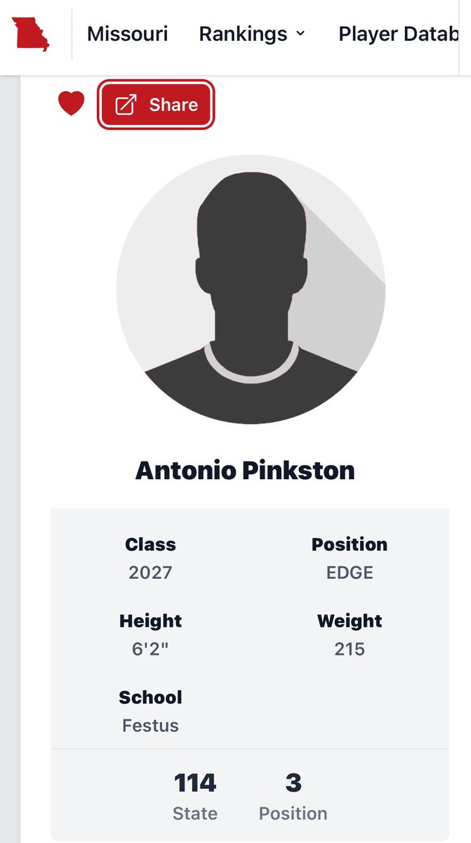 Antonio Pinkston (@antoniop314) on Twitter photo Beyond grateful; #3 edge in ‘27 !! I’m coming for #1 ⭐️ thank you God <a href="/PrepRedzoneMO/">Prep Redzone Missouri</a> <a href="/JPRockMO/">JP Rock</a> <a href="/AJOfodile/">A.J. Ofodile</a> <a href="/FestusFootball/">FestusFootball</a> Beyond grateful; #3 edge in ‘27 !! I’m coming for #1 ⭐️ thank you God <a href="/PrepRedzoneMO/">Prep Redzone Missouri</a> <a href="/JPRockMO/">JP Rock</a> <a href="/AJOfodile/">A.J. Ofodile</a> <a href="/FestusFootball/">FestusFootball</a>
