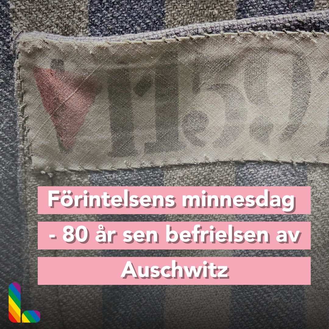 Förintelsens minnesdag.
80 år sedan Auschwitz befriandes o det som hänt i samtliga koncentrationslägren kom till allas kännedom.
De flesta var judar, även homosexuella gasades ihjäl.
Vi minns o hedrar dom alla samt tänker p de efterlevande. 

#rosatriangel
#förintelsensminnesdag