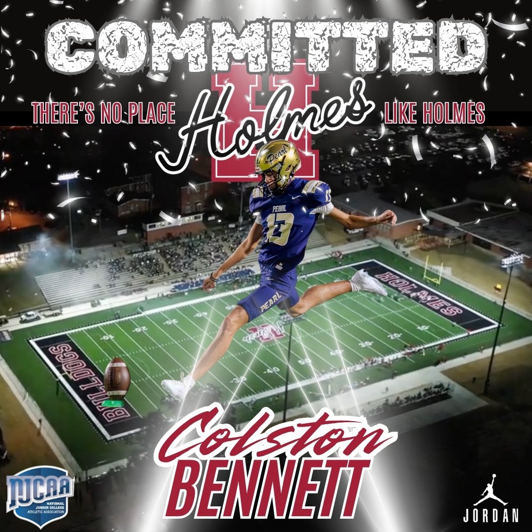 Colston_Bennett's tweet image. After a lot of thought and prayer i’m excited to announce my commitment to Holmes 
@kylemorgigno @CoachWood_HCC @DillonHayes17
