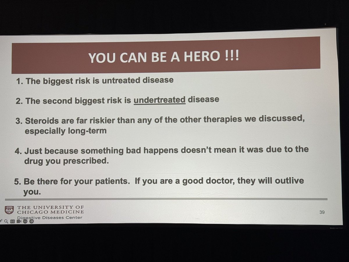 Aline Charabaty, MD, FACG, AGAF (@dcharabaty) on Twitter photo .<a href="/HopkinsGIHep/">Johns Hopkins Gastroenterology & Hepatology</a> Colorado course #DrRussCohen #IBD & MACE (major adverse cardiovascular event)
💎IBD🔥: ⬆️risk MI, AFib, DVT/PE
💎JAKi & MACE:
🔹ORAL: ⬆️risk of MACE (& CA) vs TNFi
🔹But:
✅Only in pts > age 65
✅We know TNFi decrease MACE risk
✅Meta-analysis: No⬆️ MACE w JAKi .<a href="/HopkinsGIHep/">Johns Hopkins Gastroenterology & Hepatology</a> Colorado course #DrRussCohen #IBD & MACE (major adverse cardiovascular event)
💎IBD🔥: ⬆️risk MI, AFib, DVT/PE
💎JAKi & MACE:
🔹ORAL: ⬆️risk of MACE (& CA) vs TNFi
🔹But:
✅Only in pts > age 65
✅We know TNFi decrease MACE risk
✅Meta-analysis: No⬆️ MACE w JAKi
