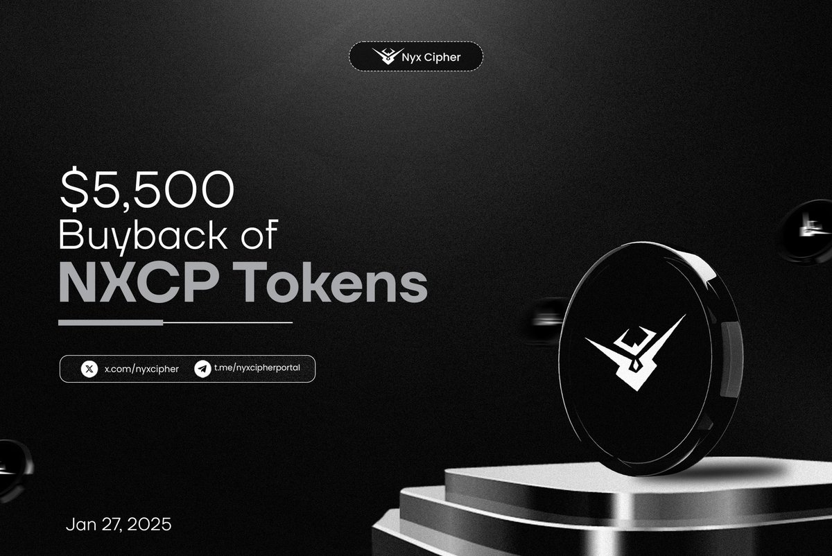 nyxcipher's tweet photo. $NXCP buyback update

Executed one 1.8ETH buyback from buyback/burn wallet : 

https://t.co/Kuyn2nibuo https://t.co/IXAIg50HAB