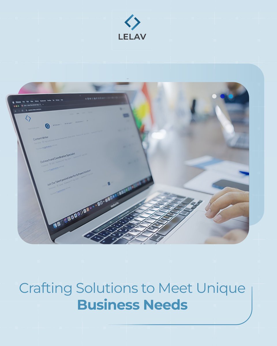 lelavtech's tweet photo. At Lelav we don’t just build software we create solutions that empower businesses to achieve success

ل لێلاڤ ئەم سوفتويرا بتنێ دروست ناكەين بەلكو چارەسەريا ژى دروست دكەين كو بزنسا بهێز دكەت و بو بدەستڤەئينانا سەركەفتنا https://t.co/RjSF2BJXIx