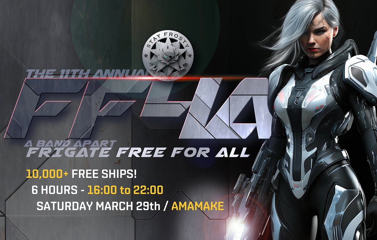 Announcing the 11th Annual Frigate Free For All on Saturday, March 29th - This year in Amamake!! eveoganda.blogspot.com/2025/01/the-11… #tweetfleet #eveonline