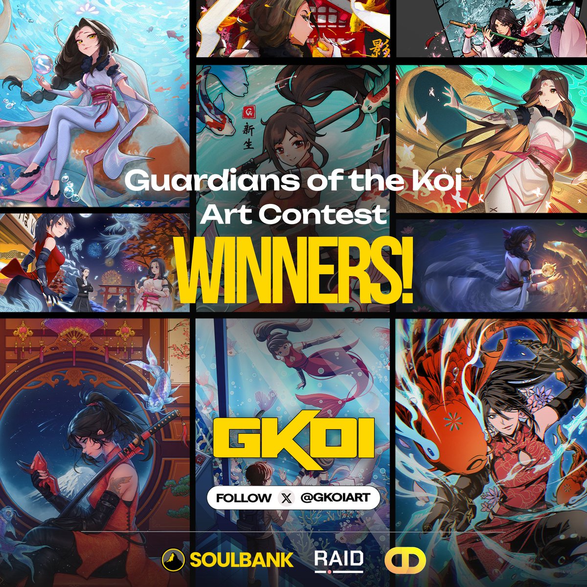 GKOI (@gkoiart) on Twitter photo 🔥The Guardians have awakened!
⛩️ After an incredible showcase of creativity we are thrilled to announce the winners of the <a href="/gkoiart/">The Art of KOI</a> Guardians of the Koi Art Contest!
Over 50 entries from around the world brought the Guardians to life capturing their power, wisdom and mystique 🔥The Guardians have awakened!
⛩️ After an incredible showcase of creativity we are thrilled to announce the winners of the <a href="/gkoiart/">The Art of KOI</a> Guardians of the Koi Art Contest!
Over 50 entries from around the world brought the Guardians to life capturing their power, wisdom and mystique