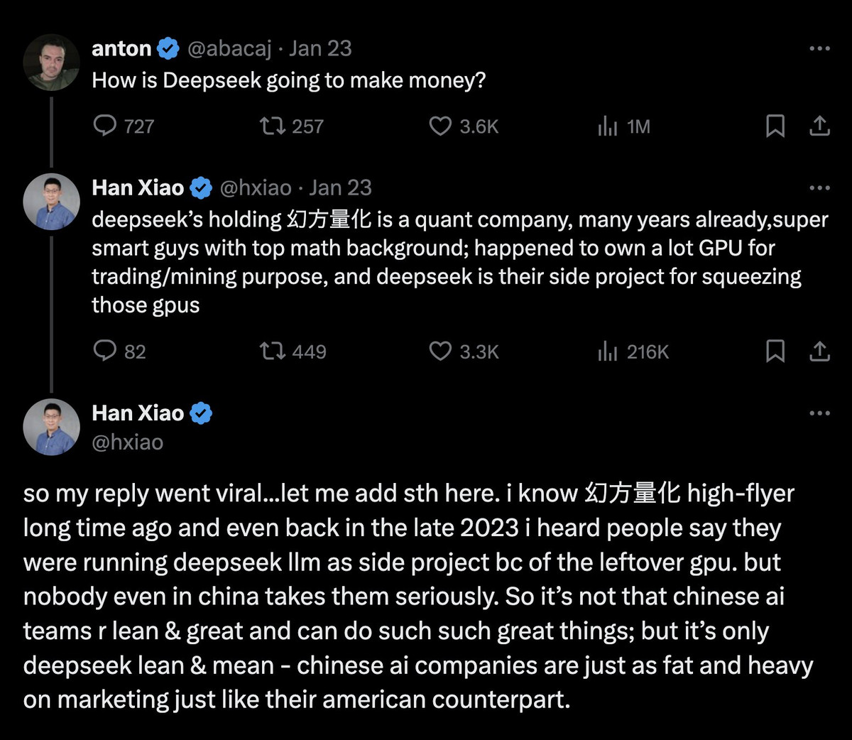 CodeByPoonam's tweet photo. 9. DeepSeek is a side project 🤯 https://t.co/k2eVaUm9nK