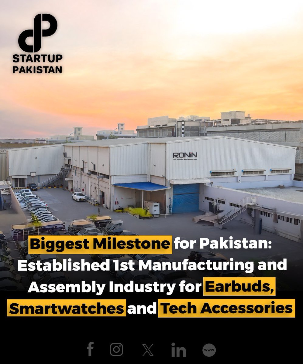 PakStartup's tweet image. Ronin is changing the game! Pakistan’s 1st globally accredited industry for earbuds, smartwatches &amp;amp; tech accessories is here. 

Read More: startuppakistan.com.pk/biggest-milest…

#SmartWearables #Ronin #TechLeadership