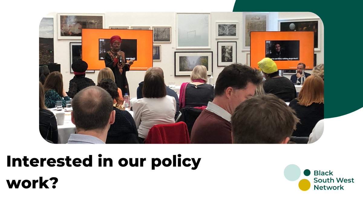 Interested in policy work?

Our policy department is at the root of our mission to support the development of Black and Minoritised communities, businesses, and organisations.

Find out more here: blacksouthwestnetwork.org/policy-documen…

#BSWN #PoilcyWork