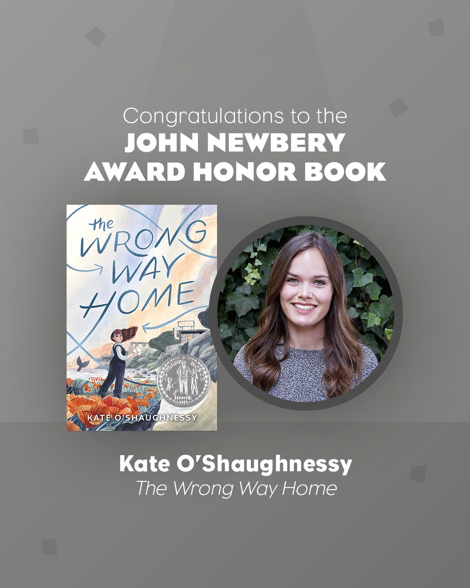 Random House Children's Books Teachers & Librarian (@rhcbeducators) on Twitter photo 🥳Congratulations to John Newbery Award Honor Book The Wrong Way Home by Kate O'Shaughnessy (<a href="/kloshaughnessy/">Kate O’Shaughnessy</a>)! 🥳 A huge thank you to <a href="/ALALibrary/">American Library Association</a> for this fantastic distinction! Learn more about this huge-hearted novel ➡️ bit.ly/40OpZQC
<a href="/ALAConferences/">ALA Conferences</a>
#LibLearnX25 🥳Congratulations to John Newbery Award Honor Book The Wrong Way Home by Kate O'Shaughnessy (<a href="/kloshaughnessy/">Kate O’Shaughnessy</a>)! 🥳 A huge thank you to <a href="/ALALibrary/">American Library Association</a> for this fantastic distinction! Learn more about this huge-hearted novel ➡️ bit.ly/40OpZQC
<a href="/ALAConferences/">ALA Conferences</a>
#LibLearnX25