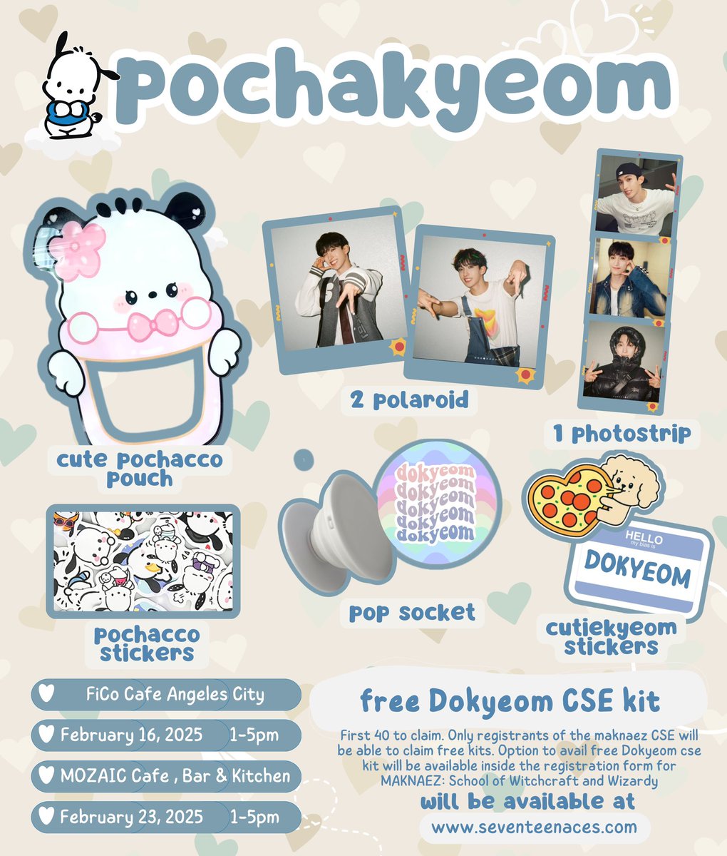 seventeen_ACEs's tweet photo. Hey hey heyyyy! As promised, we’ll be giving away 40 free Dokyeom CSE kits ✨

Only registrants of our Maknaez CSE will be able to claim FREE DK Kits. Option to claim this will be available inside our Maknaez CSE Form which will be available today at 8pm onwards 🫶 

Just click <DK FREE KIT> on the Add-ons section ✨

FIRST 40 TO CLAIM ONLY ❗️

See you soon 🤗
#OurPochaKYEOMsDay