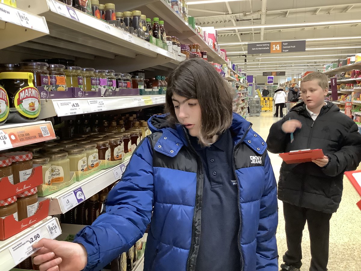 Students in YR7 have been going out to various supermarkets for QUEST to compare costs and discover the difference between high and low prices. They have been exploring the aisles and learning how to shop smart!