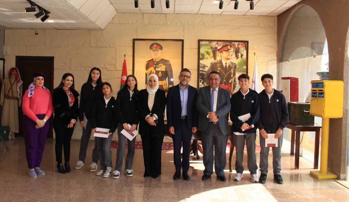Eyad_Safa's tweet photo. 📬 Honoring Over 25 Years of ISC-Amman in Jordan
A visit to the Jordan Post HQ. 
In a special gesture to commemorate ISC-Amman's 25+ years in Jordan, the Director of Jordan Post presented a unique collection of stamps issued in 1997—the year our school was founded. https://t.co/vTRQVbOH0f