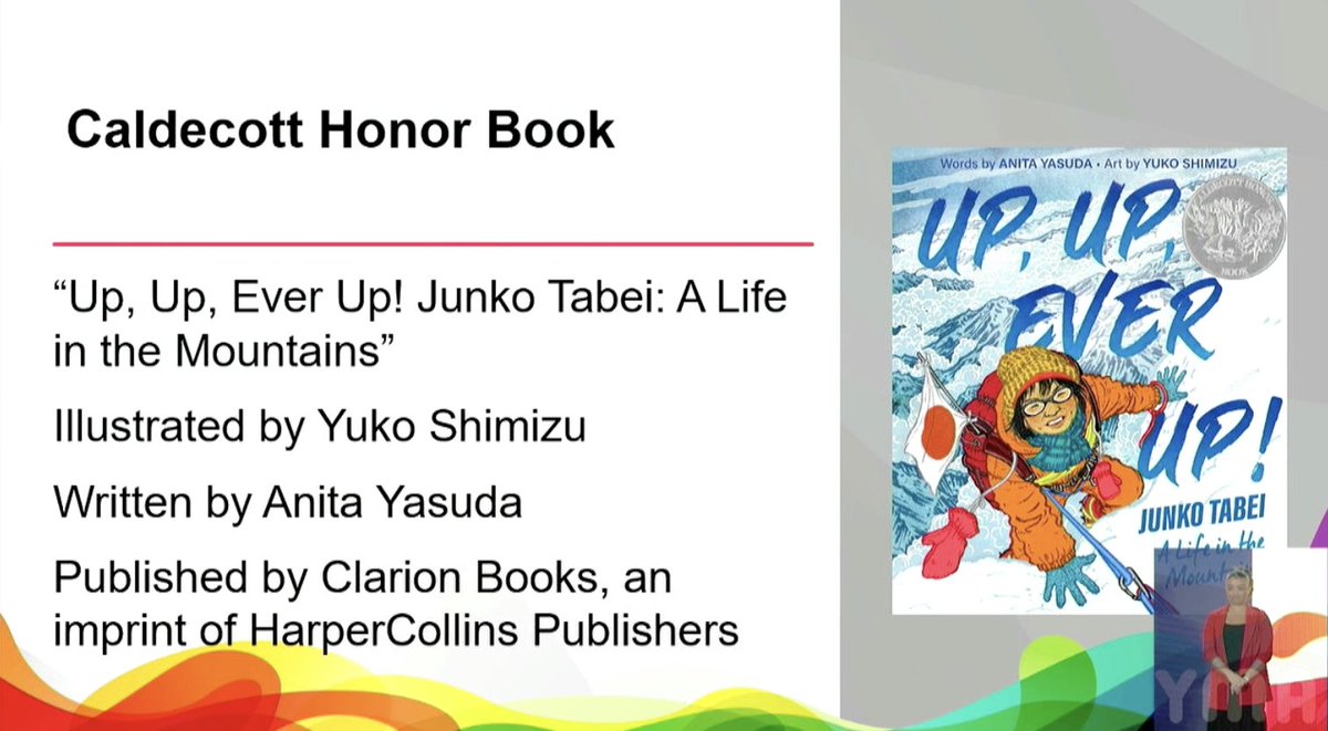 OMG! Congratulations to #12x12PB member
Anita Yasuda! UP, UP, EVER UP! illustrated by
<a href="/yukoart/">Yuko Art</a> and written by Anita, won a Caldecott Honor award! So thrilled for you! #ALAYMA #kidlit #kidlitart
#picturebooks #caldecott
