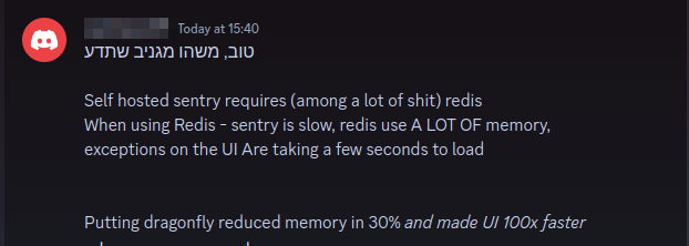 Sentry users, FYI: Running your Sentry stack with #Dragonfly makes everything faster.