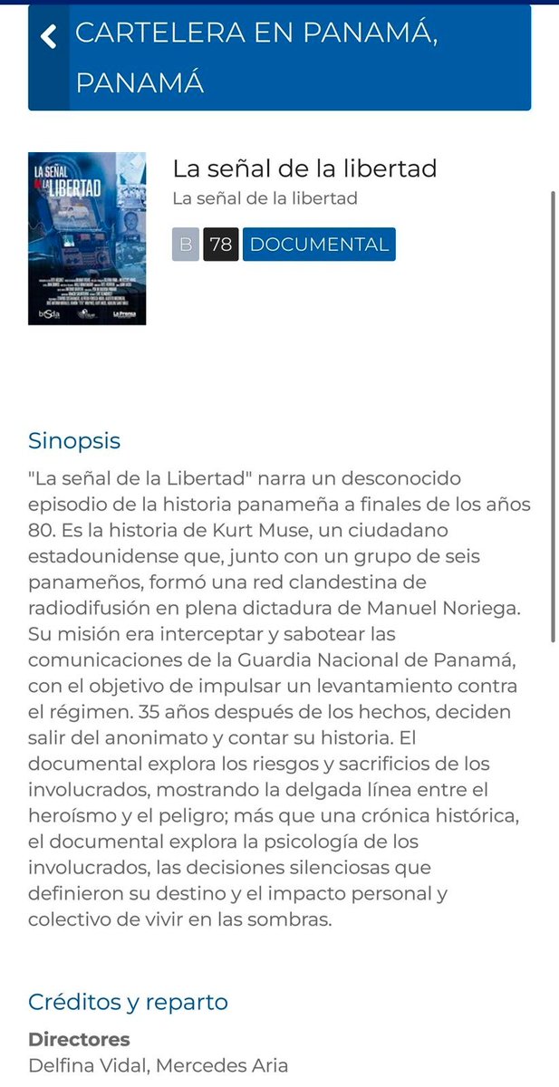 Antes de que la quiten de cartelera, vayan a ver La señal de la libertad. Documental sobre 7 valientes hombres que arriesgaron sus vidas en una operación tecnológica contra la dictadura militar, con la radio clandestina La voz de la libertad. Historia que merece ser contada.