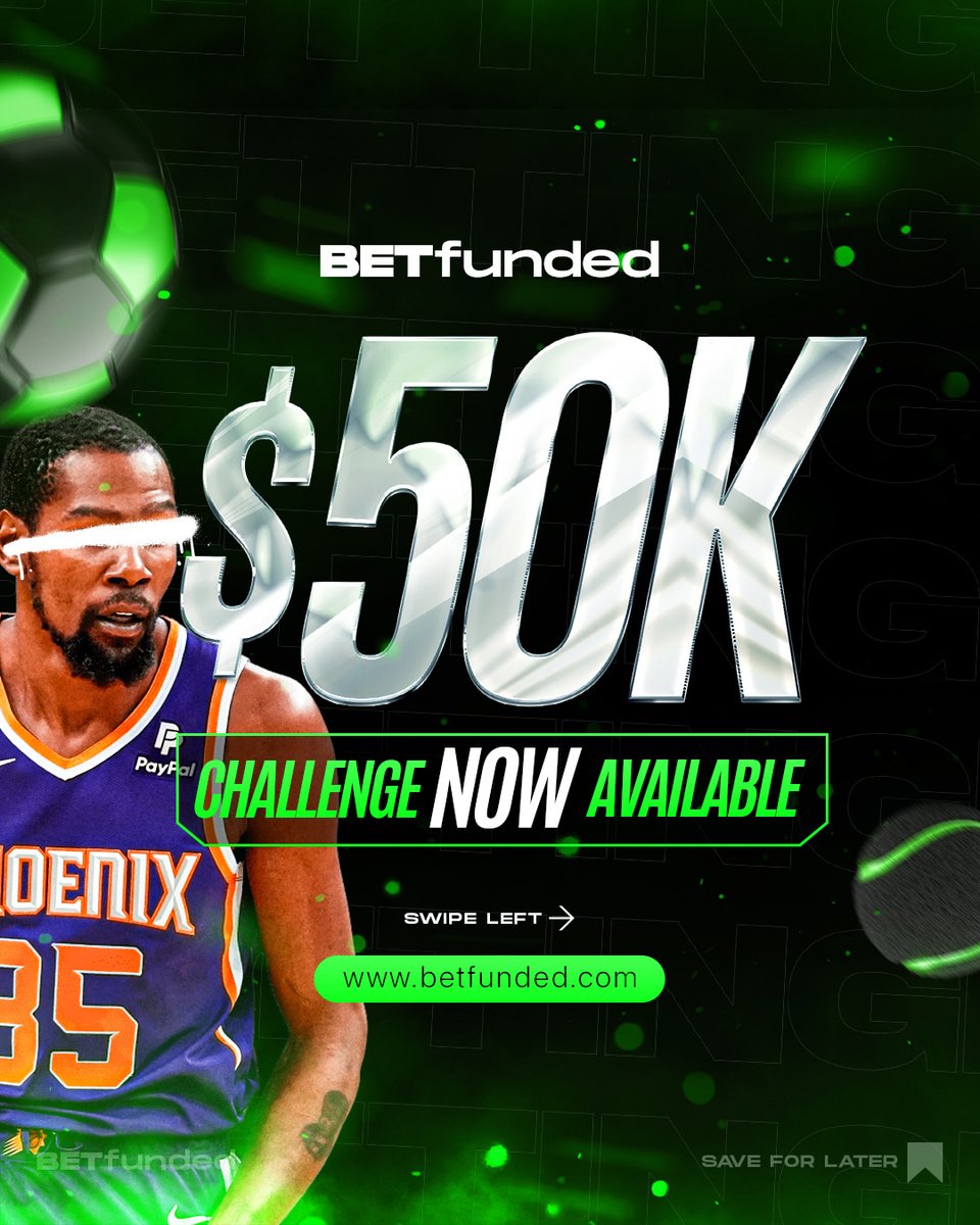 betfunded's tweet photo. Are You Up for the Challenge? 🟢
💵 $50K BF Challenge is HERE!

🎯 Wager big. Win bigger. Prove your strategy and hit that $15K profit target!

👉 Head to https://t.co/YeZ1ZJ97u6 and make your move!

#PickingChallenge #SportsPicking #WagerSmart #MakeMoneyPicking #50kchallenge https://t.co/1kXn33HBB5