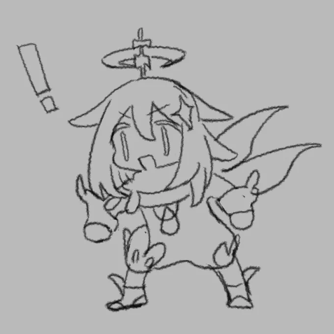 これはみなさまの作業を応援しながらしていた落書き 