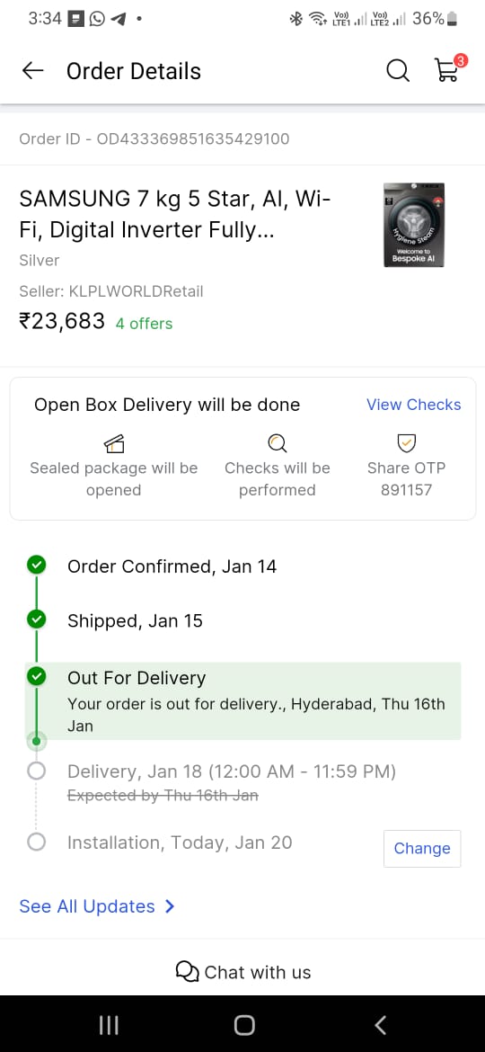 srigyapotheking's tweet photo. and it’s still not here. No updates, no communication. @BrandName, this is unacceptable. Kindly resolve this immediately. #CustomerService #DeliveryDelay" REST ALL PRODUCTS WERE GETTING DELIVERED BUT Y DIS IS NOT DELIVRD ???? https://t.co/iNoH6g2xDv