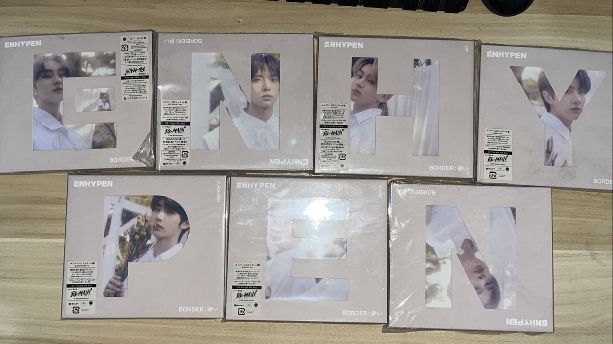 _woniewoo's tweet photo. Enhypen Japanese Albums https://t.co/HZAe1faJOP