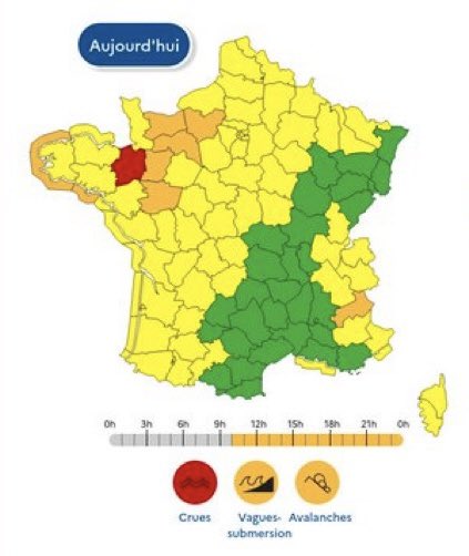 VigipreventionM's tweet photo. ⚠️🔴{#Inondations}
🌧️: Situation #exceptionnelle sur le #NordOuest de la #France, notamment sur l’Ille-et-Vilaine qui est placé par #Météo-France en #AlerteRouge. Prudence notamment au sud de #Rennes, ou les #crues sont exceptionnelle.
{@ VigiMeteoFrance - @ HAMZAELOUARDI - @ OuestFrance}