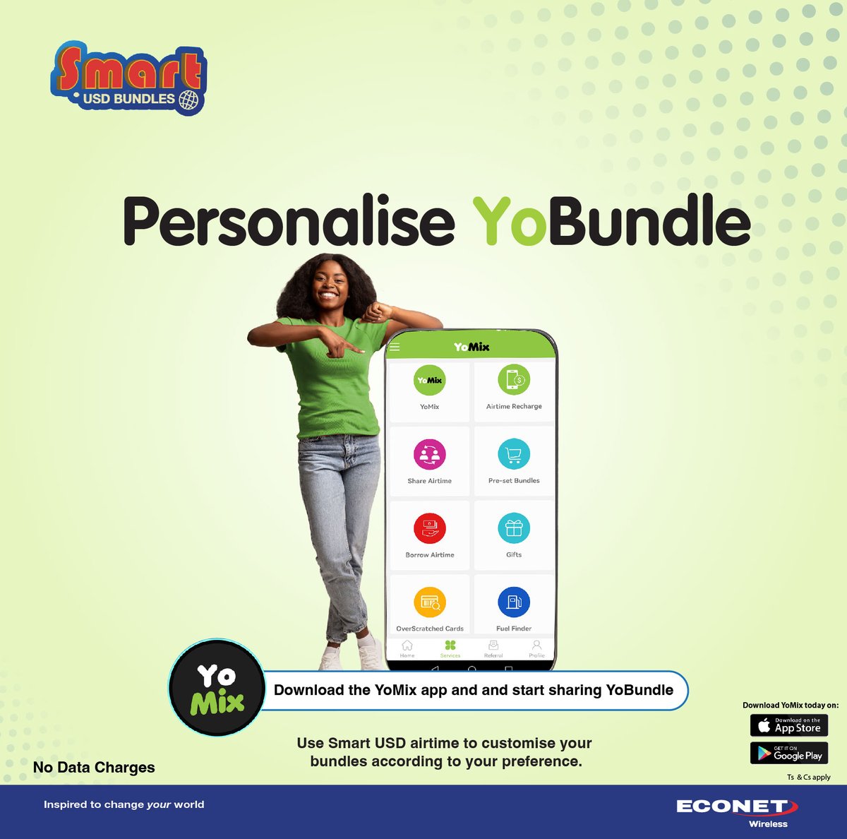 econetzimbabwe's tweet photo. Personalise your bundles with YoMix.
Download & Register on the YoMix App and customize your Smart USD Bundles according to your preference.
#YoData
#YoPreference https://t.co/x4usjPYNrb