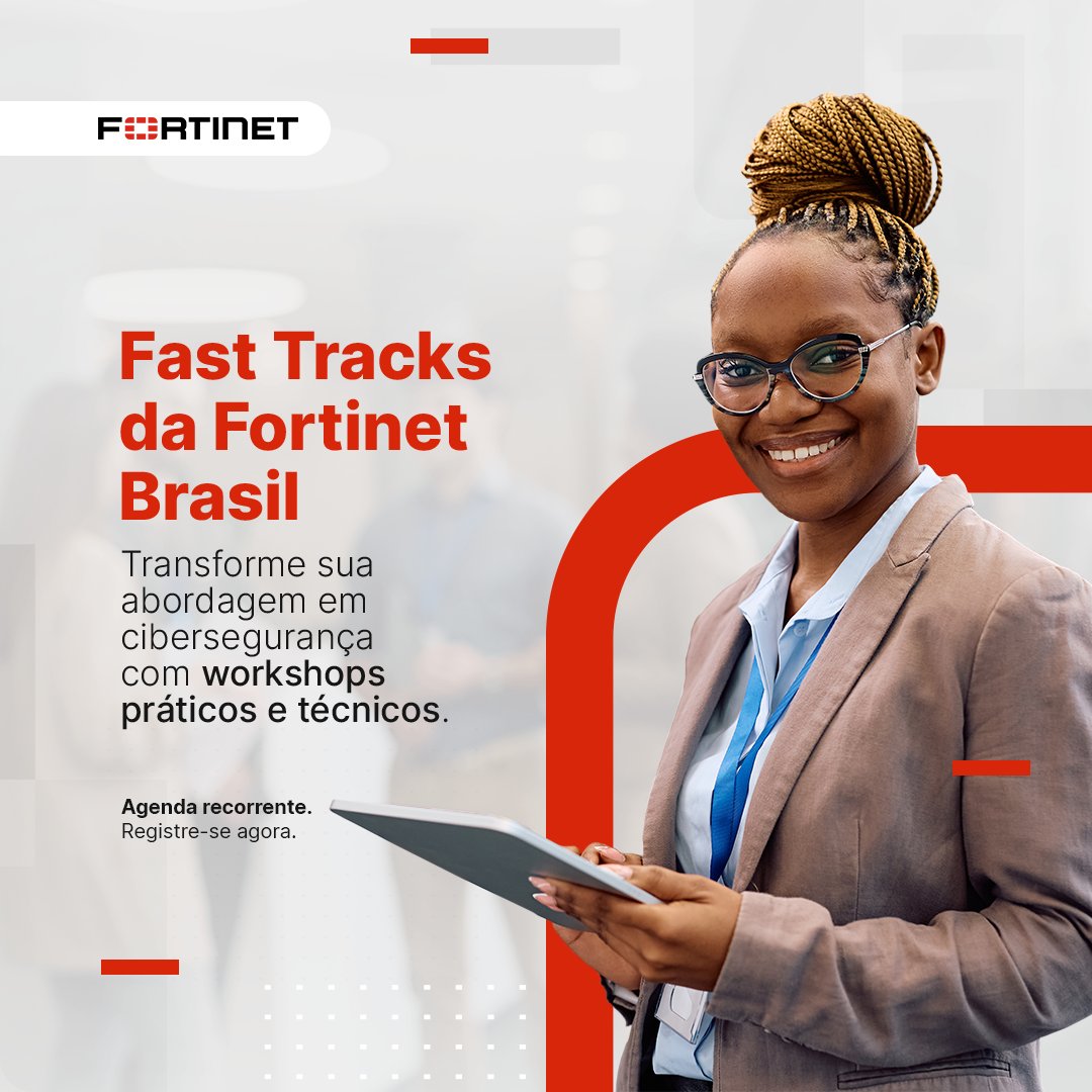 #FastTracks da Fortinet 💡Workshops práticos ao vivo sobre SASE, SecOps, Cloud e mais. Oportunidade única para clientes e parceiros das 14h às 18h. 🔗 Registre-se agora: ftnt.net/6016xy8qu