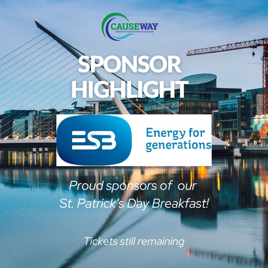 CausewayXchange (@causewayxchange) on Twitter photo We’re delighted to announce <a href="/ESBNetworks/">ESB Networks</a> as a sponsor for our St. Patrick’s Day Networking Breakfast! 🌟
Join us on 17th March to connect, learn, and celebrate at our sell-out networking event! 🥂
🎟️ Get your tickets now: buff.ly/4gDPBoj We’re delighted to announce <a href="/ESBNetworks/">ESB Networks</a> as a sponsor for our St. Patrick’s Day Networking Breakfast! 🌟
Join us on 17th March to connect, learn, and celebrate at our sell-out networking event! 🥂
🎟️ Get your tickets now: buff.ly/4gDPBoj