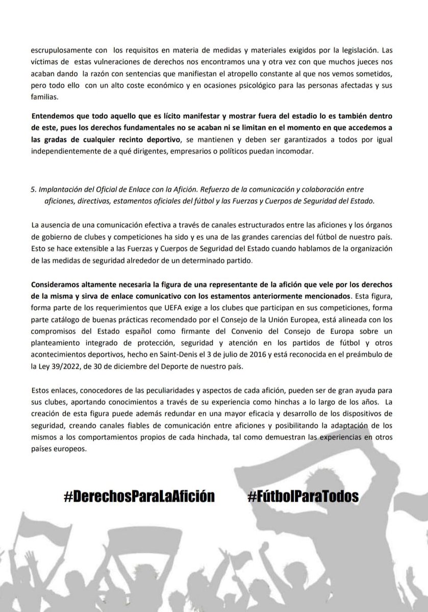 AHORA O NUNCA!
Todas las aficiones reclamamos #DerechosParaLaAfición y no pararemos hasta conseguirlos.

#FútbolParaTodos