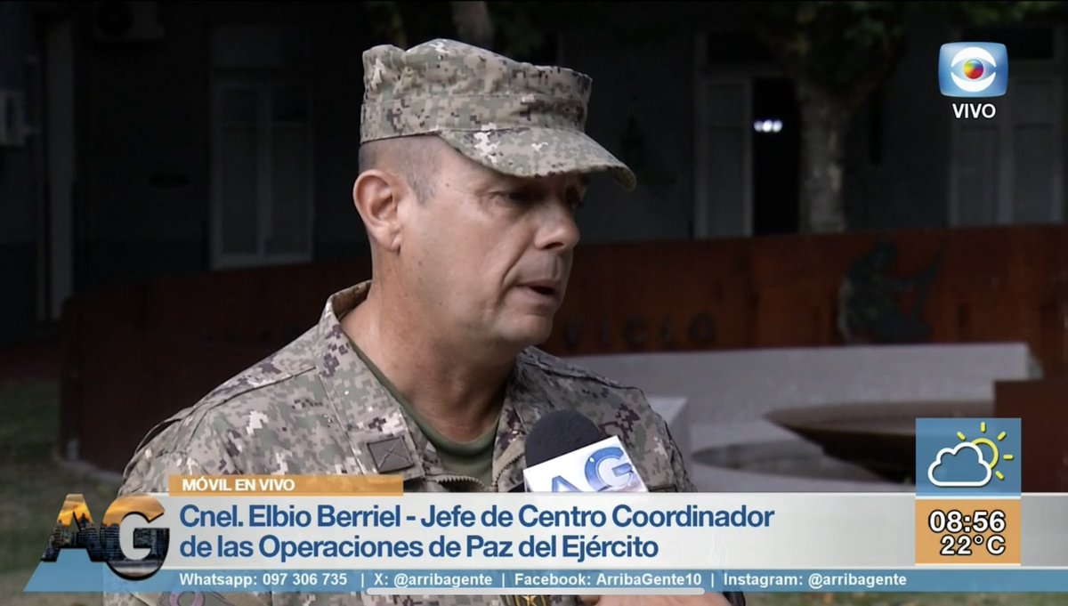 EmiWigman's tweet photo. #AHORA Dos nuevos soldados uruguayos resultaron heridos esta mañana durante los enfrentamientos en el Congo.

El Jefe del Centro Coordinador de las Operaciones de Paz del Ejército indicó en @arribagente que ambos están fuera de peligro.

El movil de @BEAMARE1 https://t.co/PoHwDmHe6P
