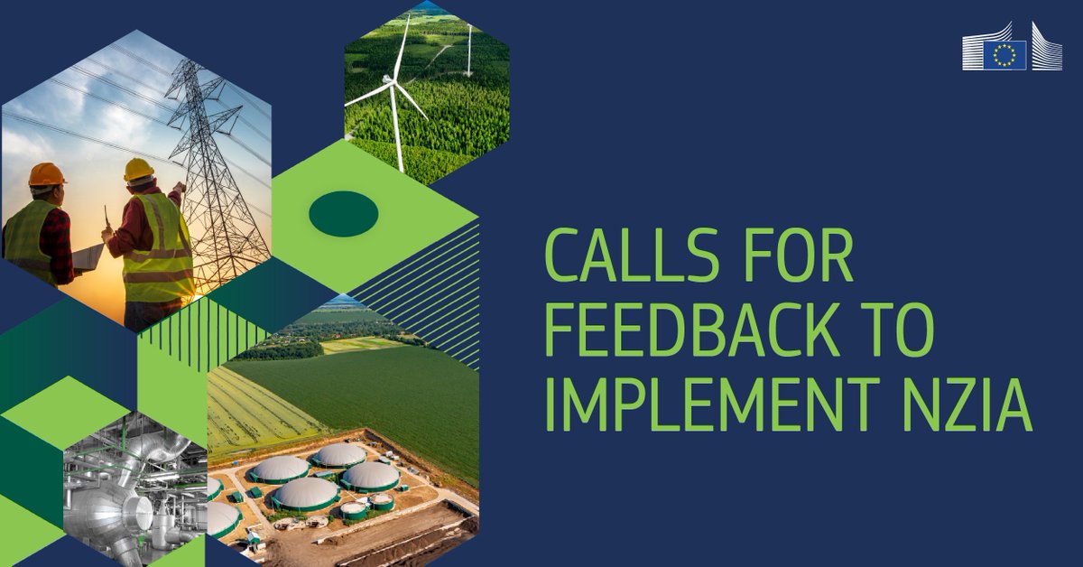 EU_Growth's tweet photo. ♻️🏭 Have your say! The EU is shaping secondary legislation to boost clean tech, access to markets & industrial competitiveness.
🗣️ Share your input on key #NetZeroIndustryAct measures before 20-21 Feb 2025.
🔗 Reply here 👉 https://t.co/jglOa0v7eD https://t.co/m55HJbGxka