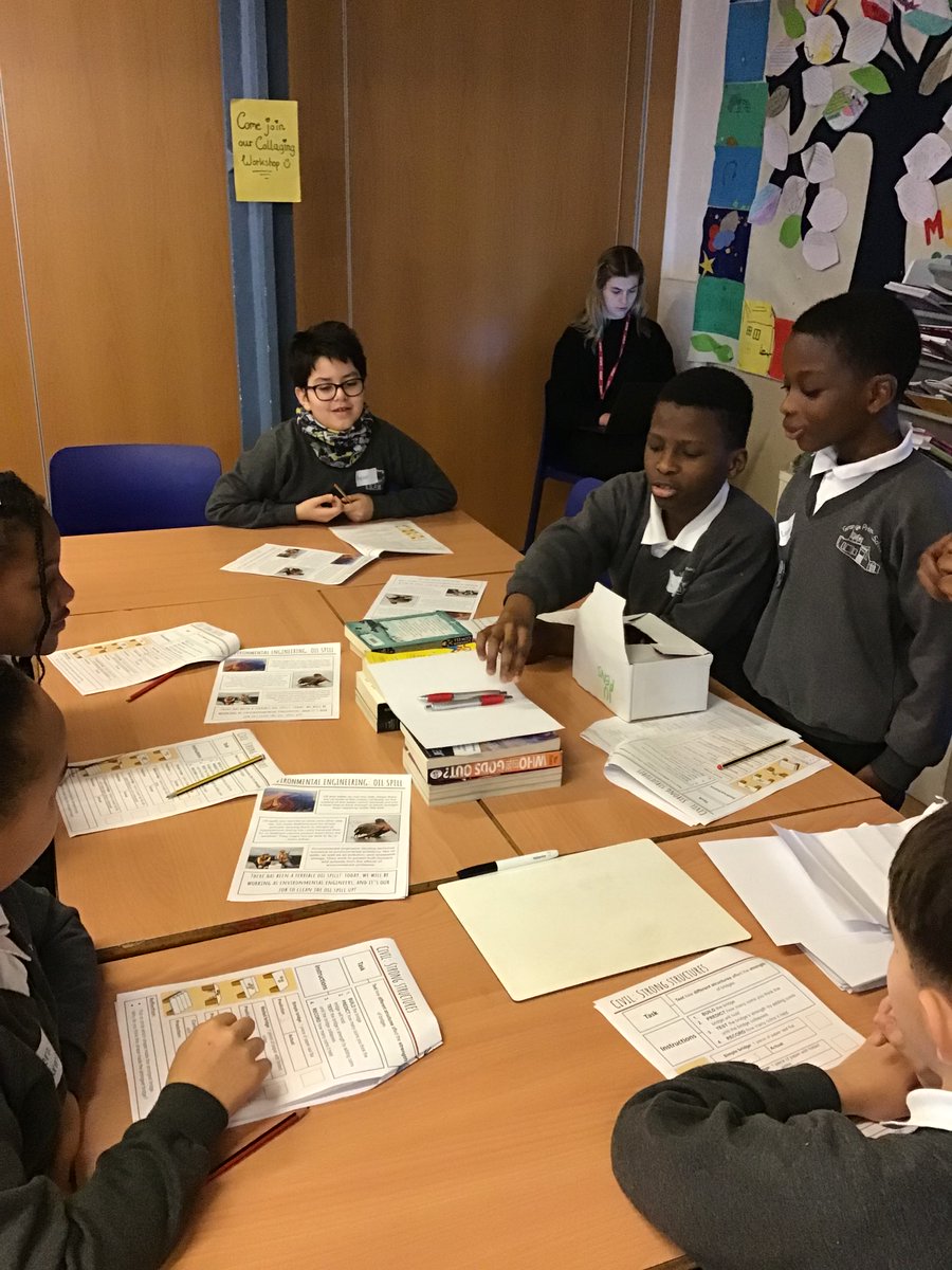 Year 6 have had an enjoyable first morning at ‘Into University’. They have completed three different tasks with an engineering focus: investigating bridge designs; how to clean oil spills and how to transport crops safely down a steep path.