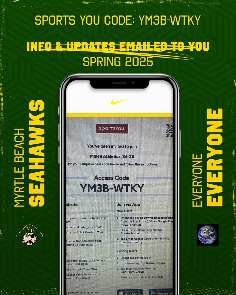 John Cahill (@mbhsadcahill) on Twitter photo Join MBH Athletics Sports You account! Have you and your student log in and get athletic updates emailed to you and your student! <a href="/SeahawkBooster/">MB Seahawk Booster</a> <a href="/myrtlebeachhigh/">Myrtle Beach High School</a> Join MBH Athletics Sports You account! Have you and your student log in and get athletic updates emailed to you and your student! <a href="/SeahawkBooster/">MB Seahawk Booster</a> <a href="/myrtlebeachhigh/">Myrtle Beach High School</a>