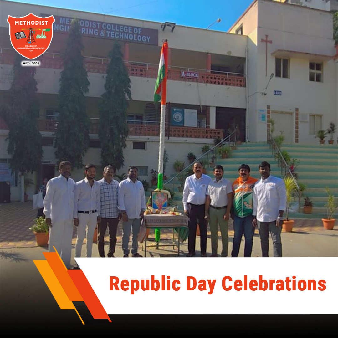 MCETHyderabad's tweet photo. ๐ฎ๐ณ #RepublicDay #Celebrations at #MCET๐ฎ๐ณ
#MethodistCollege of Engineering & Technology proudly celebrated the spirit of the #76thRepublicDay with great enthusiasm & #Patriotism.
#MCETCelebrations #ProudToBeIndian #JaiHind #Patriotism #FlagHoisting #DancePerformances #Patriotic https://t.co/aJJFTO0ofr