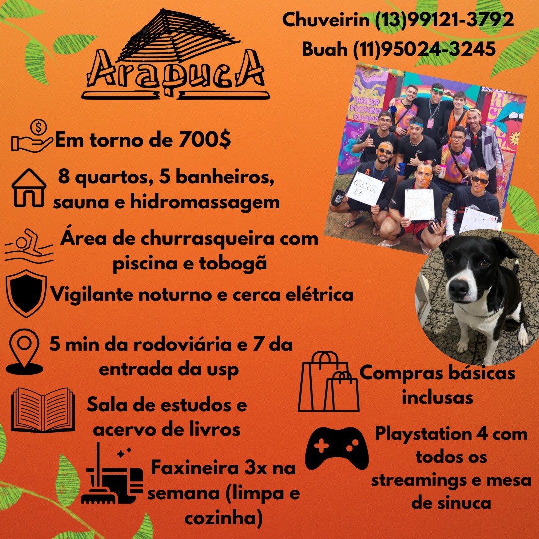drnsp7's tweet photo. @Lucas_Paz1212 parabéns pela aprovação bixão, todo sucesso do mundo para você! se tiver no seus planos se mudar para São Carlos, a República Arapuca tá com vagas abertas, e ansioso para te recepcionar!!! https://t.co/dikW9xaGQv
