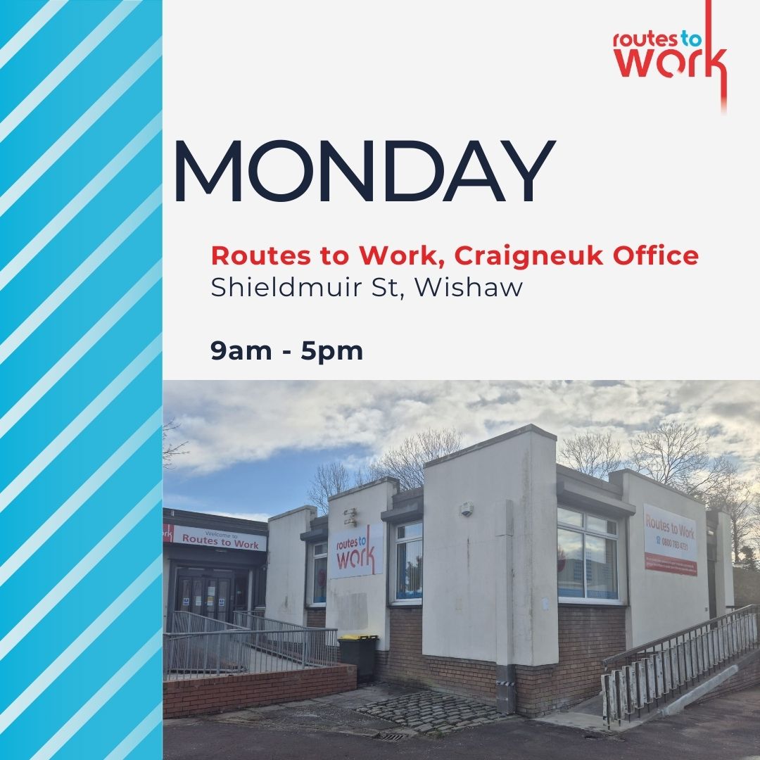 routestowork's tweet photo. Come and join our team in your local area and learn how we can support you. 🙌
Here's where you can find us over the next few weeks⬇️

Want to know more? give us a call at 0800 783 4731
#work #jobseeker #skills #Wishaw #Motherwell #Kilsyth #Plains @wisegroup_se https://t.co/o50f2ahKVf