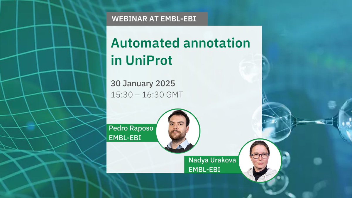 Join us with <a href="/uniprot/">UniProt</a> to discover two automated annotation systems UniRule and ARBA and their use in functional annotation of proteins. Registration is free but essential ebi.ac.uk/training/event… <a href="/emblebi/">EMBL-EBI</a> #proteomics #OpenAccess