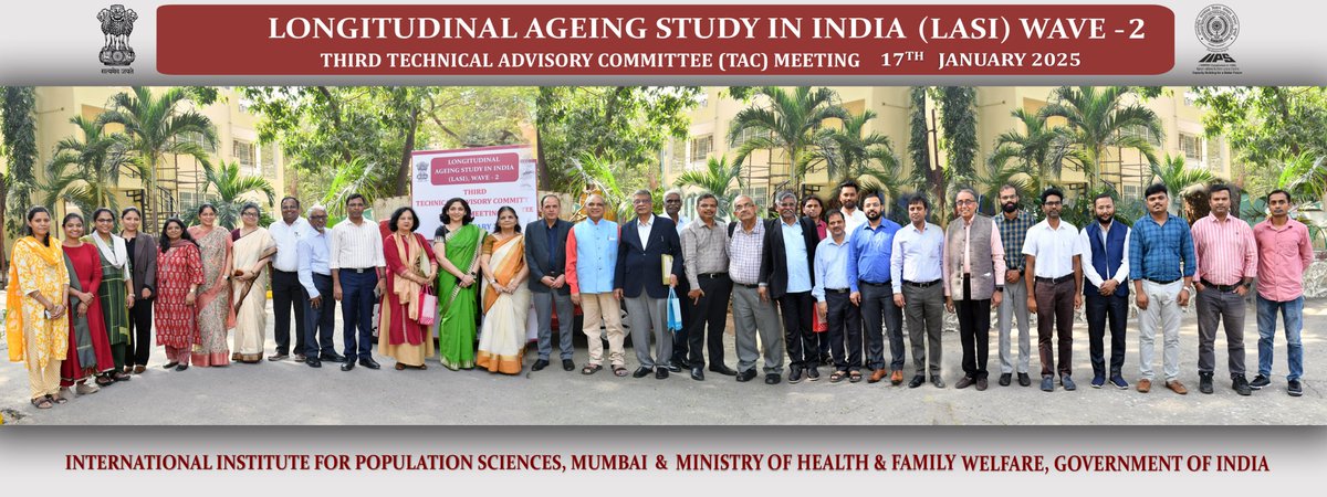 📢✨ The 3rd TAC Meeting for LASI Wave 2 was held at IIPS, Mumbai, on 17th Jan 2025, with esteemed experts and ministry officials providing insights to advance health &amp; ageing research. 🌟

#LASIWave2 #TechnicalAdvisoryCommittee #HealthResearch #IIPS