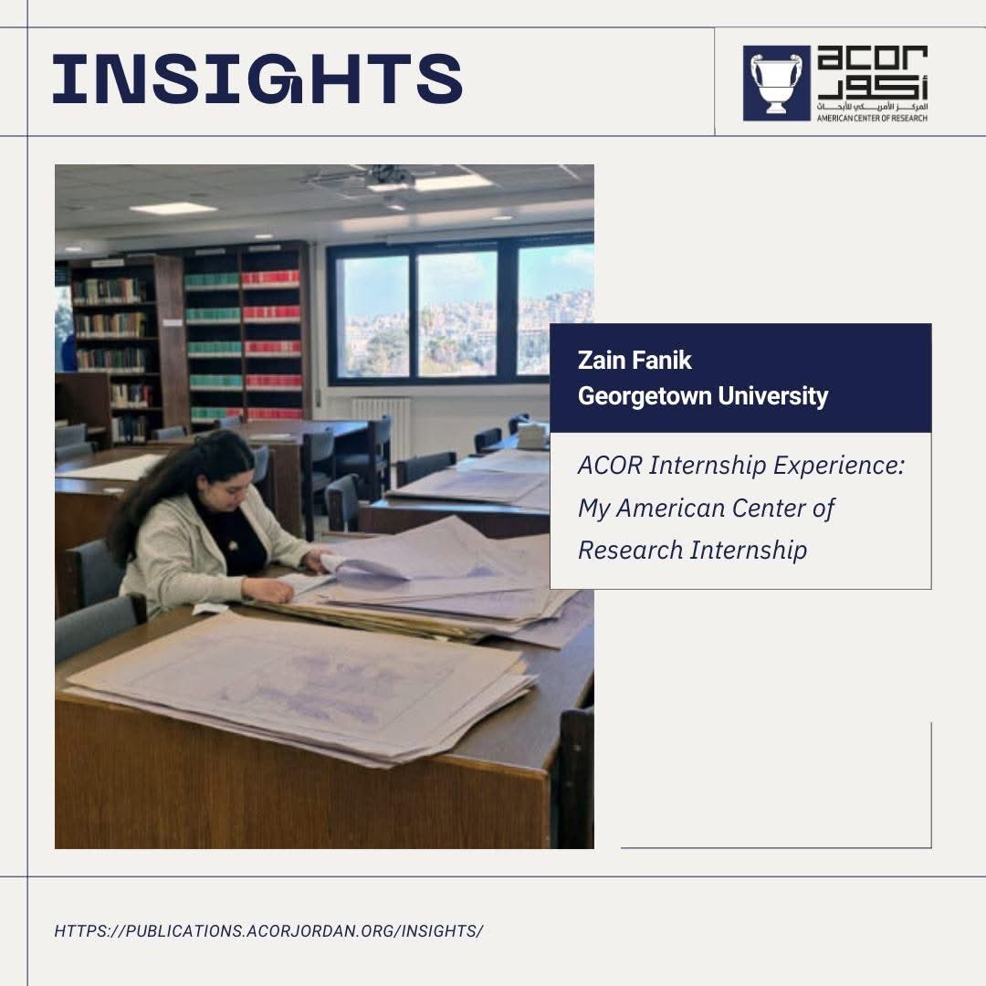 A new essay has appeared on our blog, Insights! Zain Fanik, who was with us as an intern in December 2024, writes about her experience with our map collection and the National Inventory Project:

publications.acorjordan.org/2025/01/26/fan…