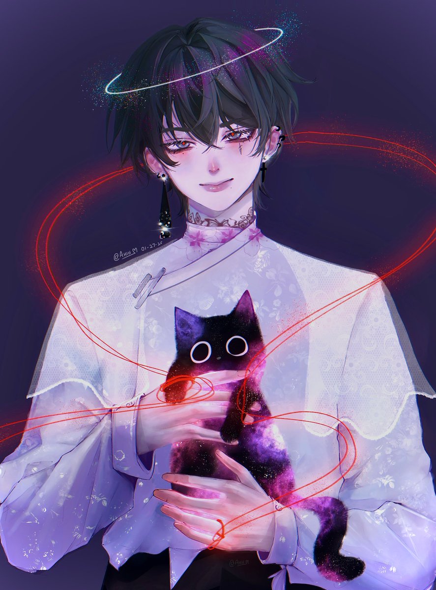 ahihdew's tweet image. Since i forgot my idea about the gift, hereโs the catto instead!
#art #cat #artshare #artmoots