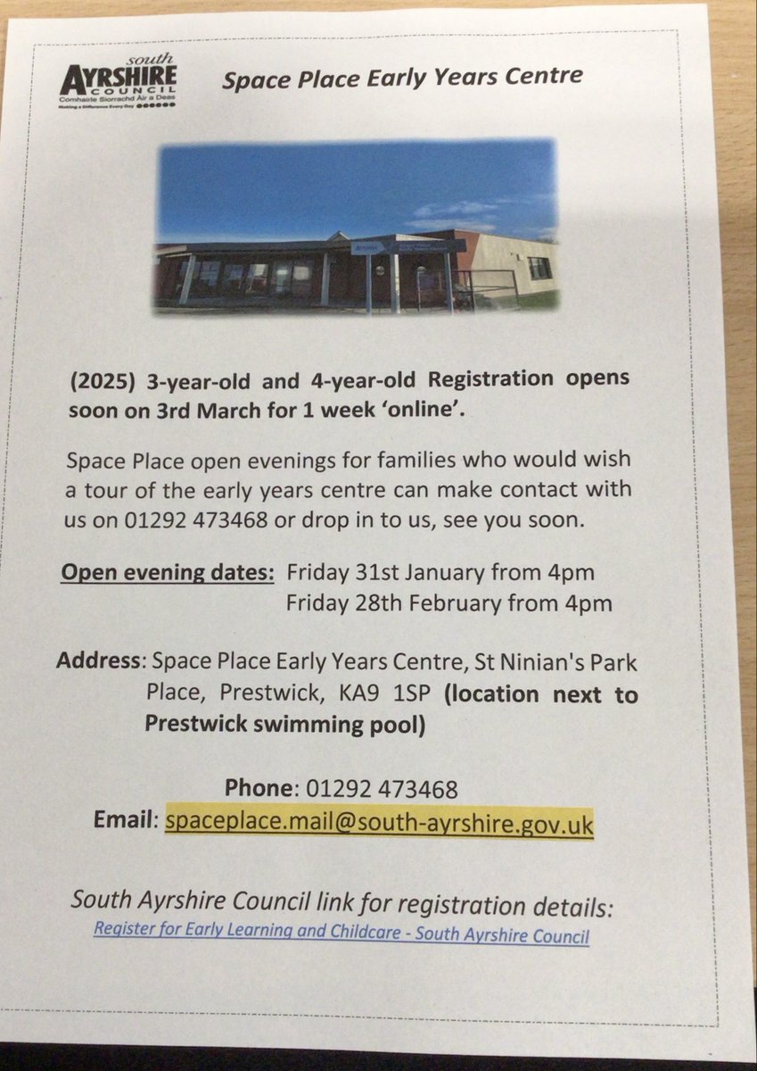 Space Place Early Years Centre tweet media