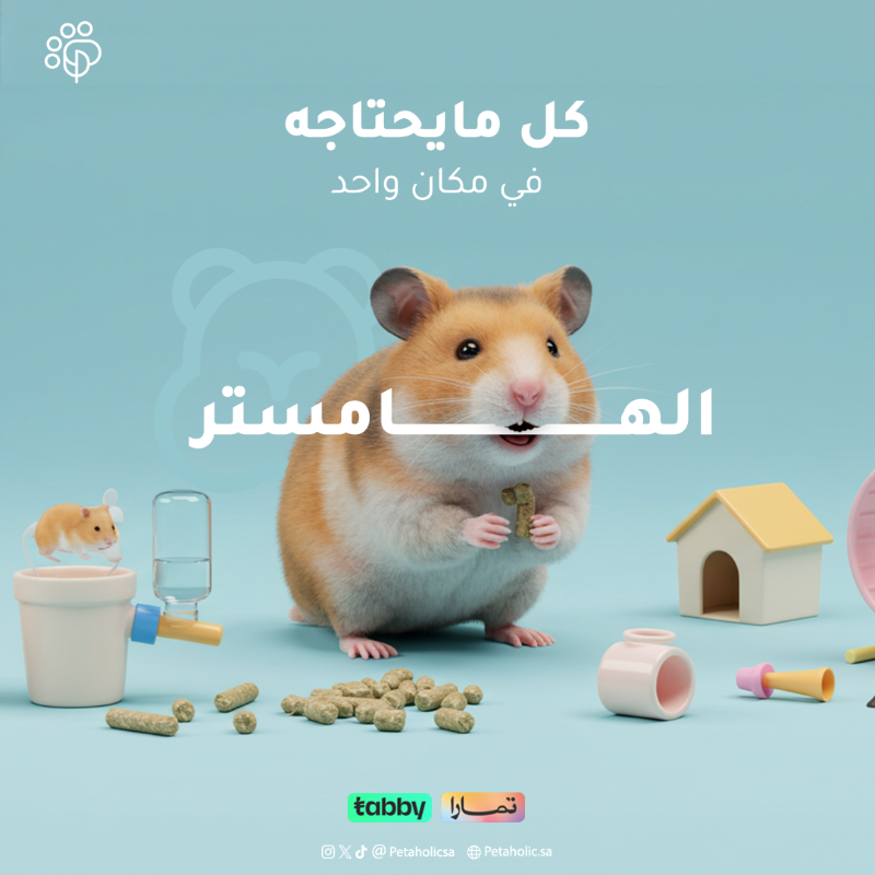 PetaholicSA's tweet photo. الهامستر يستحق الأفضل !🐹

 أدوات اللعب، الأقفاص، والطعام الصحي 
هنا لدى متجر #بيتاهوليك

 #اليف #حيوانات_اليفه #petaholic #petsupply #pethealth #petcare #قطط #pet #dog #cat