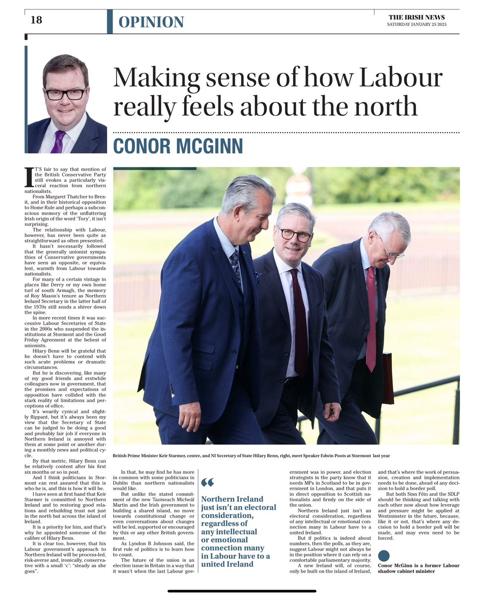 Conor McGinn (@conormcginn) on Twitter photo Some thoughts from me in <a href="/irish_news/">The Irish News</a> on Labour, a New Ireland, political influence and electoral arithmetic.
irishnews.com/opinion/making… Some thoughts from me in <a href="/irish_news/">The Irish News</a> on Labour, a New Ireland, political influence and electoral arithmetic.
irishnews.com/opinion/making…