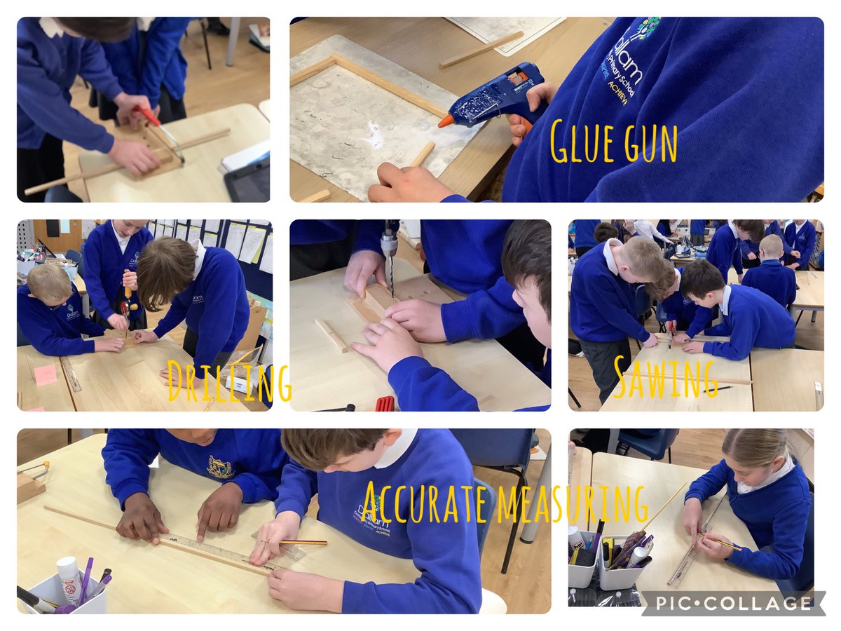 OakDallamCPS's tweet photo. We had a DT morning during which we made automata. The skills we used were teamwork, accurately measuring, sawing, using a glue gun and drilling. https://t.co/Ce2oi782Xr