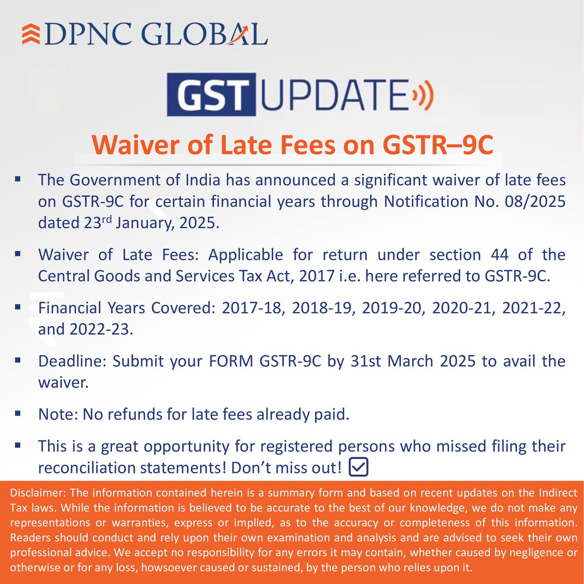 DpncLlp's tweet photo. #GST #GSTUpdate #Tax #Indirecttax #Waiver #gsterorder #gstcollection https://t.co/eXcbBz1frz