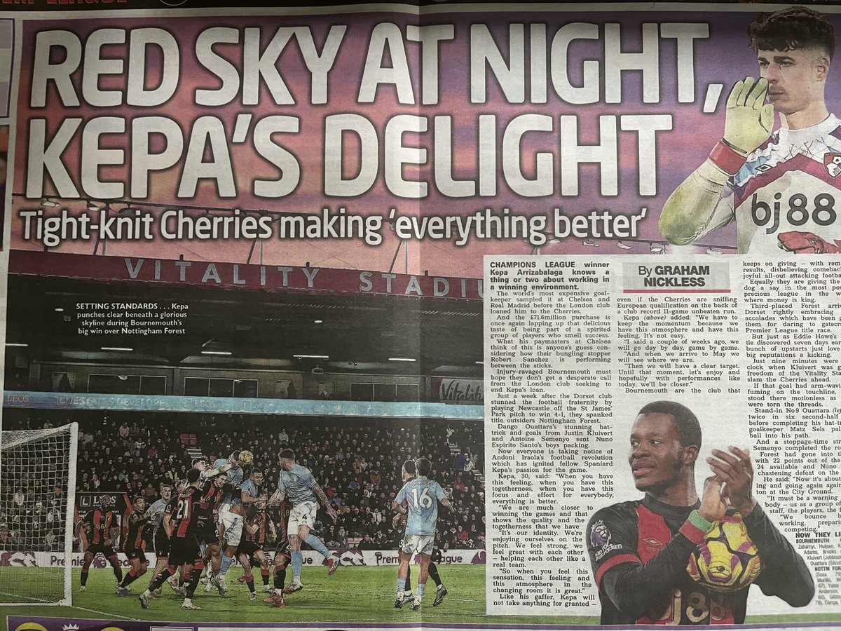 The Cherries are certainly lighting up the Premier League and it’s great fun reporting on the underdog hunting down the big boys!