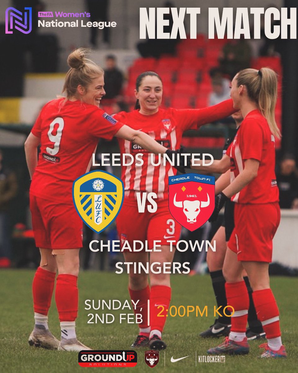 CheadleStingers's tweet photo. This weekend we play Leeds United away ⚽️

Come and join us in supporting the team! 

Address: Bannister Prentice Community Stadium, Cedar Ridge, Garforth LS25 2PF https://t.co/3iutFr9bKU
