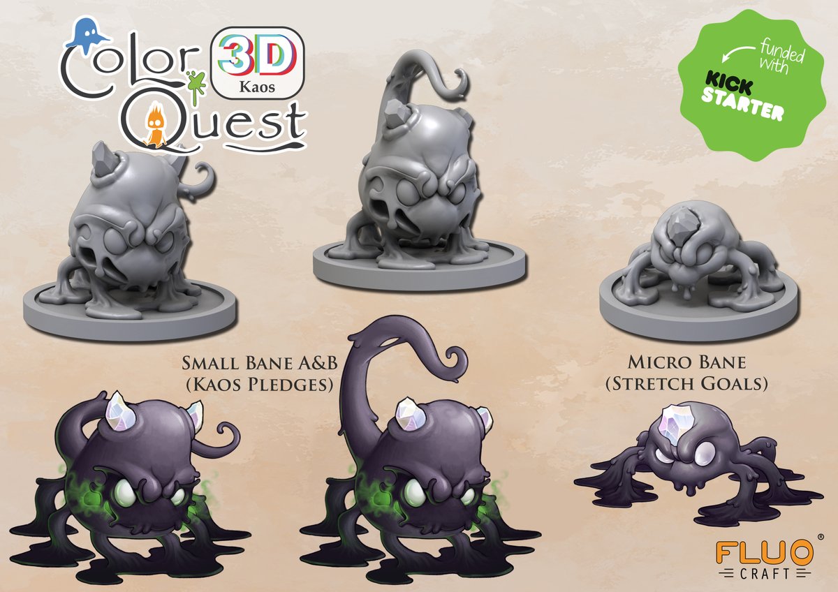 FLUOCraft's tweet photo. 🇫🇷 2ème semaine de campagne pour #ColorQuest 3D Kaos s/ @Kickstarter en partenariat avec LaFig Miniatures
Rejoignez-nous pour débloquer un maximum de Stretch Goals et pour préparer la suite :)
🇬🇧/ 🇺🇸 Do no miss the Color Quest 3D campaign on Kickstarter
https://t.co/hOyN6r0Y7k https://t.co/MR5vWvryZs