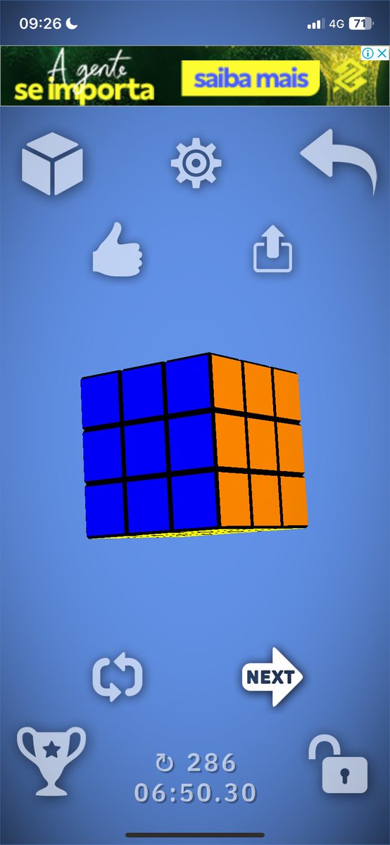 kawarollemberg's tweet photo. Resolvi o Cubo de Rubik em 06:50. Qual é o teu tempo? https://t.co/eFjWnqzKdj #MagicCubeChallenge https://t.co/LbwB9jdSW6